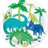 Blue/Green Dinosaur Plate 7in | 8ct