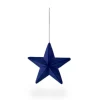 Blue Hanging Flocked Star 14.5" | 1 ct