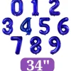 Blue Jumbo Number Balloons 34" | 1 ct