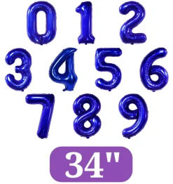 Blue Jumbo Number Balloons 34" | 1 ct