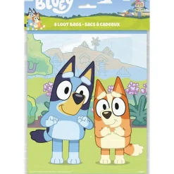 Bluey Plastic Loot Bags 7.25" x 9" | 8 ct