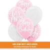 Blush Birthday Latex Balloons 12in | 15ct