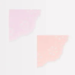 Broderie Anglaise Pink/Peach Small Napkins | 16ct