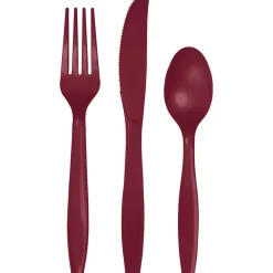 Burgundy Cutlery Assortment | 24ct