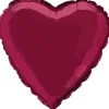 Burgundy Heart Mylar Balloon 18" | 1ct.