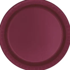 Burgundy Paper Plate 7in | 50ct