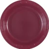 Burgundy Plastic Plate 7in | 50ct