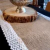 Burlap Jute & Lace Table Runner 12 1/2" x 108" | 1 ct