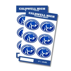 Caldwell High School Stickers 2" | 18ct