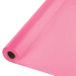 Candy Pink Plastic Tablecover Roll 100'x40" | 1ct