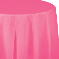 Candy Pink Round Tablecover 82" | 1ct