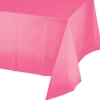 Candy Pink Plastic Tablecover 54"x108" | 1ct