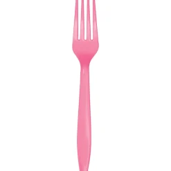 Candy Pink Premium Plastic Forks | 24ct