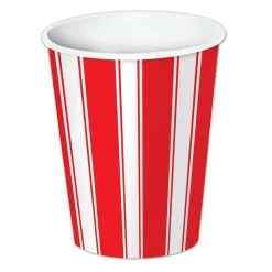 Carnival Striped Red & White Cups 8pk | 1ct
