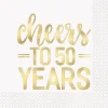 Cheers To 50 Years Foil Lunch Napkins | 16ct
