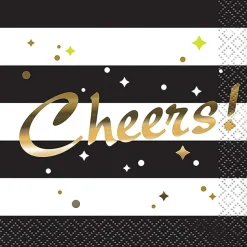 Chic Party Foil Beverage Napkins | 16ct