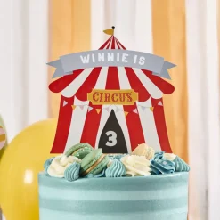Circus Customizable Card Cake Topper | 1ct