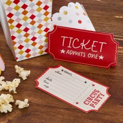 Circus Party Ticket Invitations | 8ct