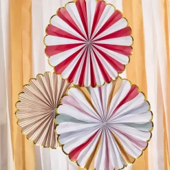 Circus Style Fan Decorations | 3ct