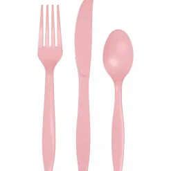 Classic Pink Cutlery Assortment | 24ct
