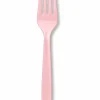 Classic Pink Plastic Forks | 24ct