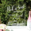 Clear Acrylic Wedding Seating Sign 14"x18" | 1ct