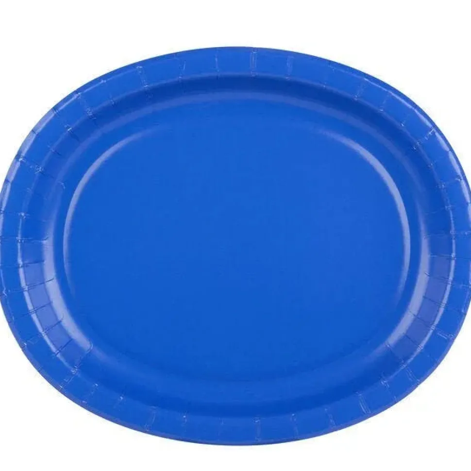 Cobalt Blue Oval Platter 12" | 8 ct