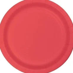 Coral Paper Dinner Plates 10'' | 24ct