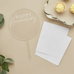 Custom Anniversary Acrylic Cake Topper | 1ct