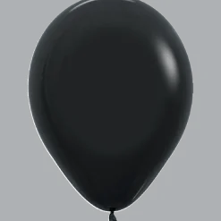 Deluxe Black Latex Balloon w/ Helium & Hi-Float, 11" | 1 ct