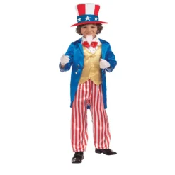 Deluxe Uncle Sam Patriotic Child Costume | 1 kit