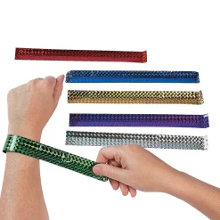 Diamond Metallic Slap Bracelets 9" | 12ct