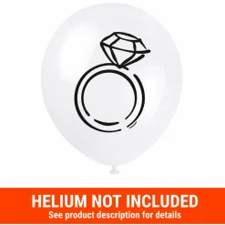 Diamond Ring Latex Balloon Pack 12in | 8ct