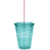 Digital Dream Plastic Tumbler W/ Straw | 1ct