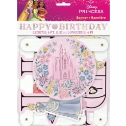 Disney Princess Happy Birthday Banner 6' | 1ct