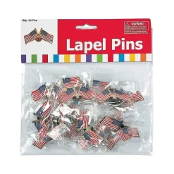 Double American Flag Pins | 24pcs