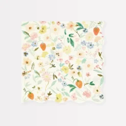 Elegant Floral Large Napkins | 16 ct