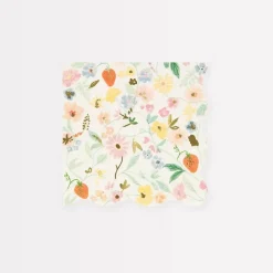 Elegant Floral Small Napkins | 16ct