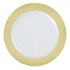 Elegant Living White With Gold Rim Plates 9" | 50ct