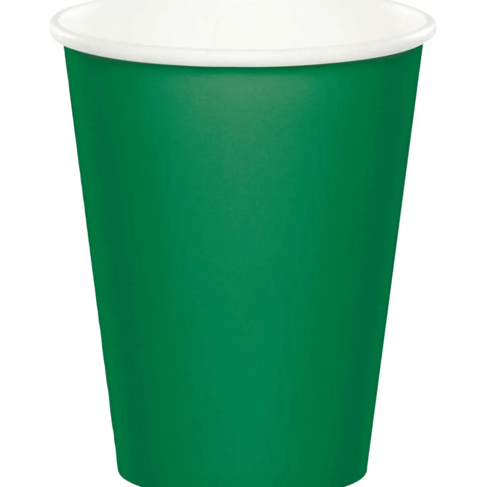 Emerald Green Paper Cups 9oz | 24ct