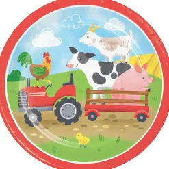 Farm Animals Dessert Paper Plates 7" | 8ct