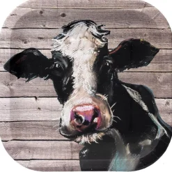 Farm Table Cow Square Plates 9" | 8 ct