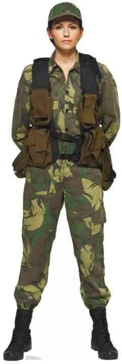 Female U.S. Soldier Lifesize Standup *Made to order-please allow 10-14 days for processing*