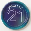 Finally 21 Iridescent Paper Plates, 7" | 8ct