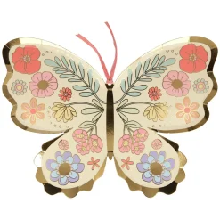 Floral Butterfly Plates | 8ct