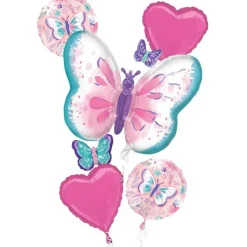 Fluttering Butterflies Foil Balloon Bouquet | 5 pcs