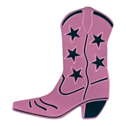 Foil Cowboy Boot Silhouette - Pink | 1ct