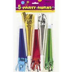 Foil Horns Assorted | 5ct