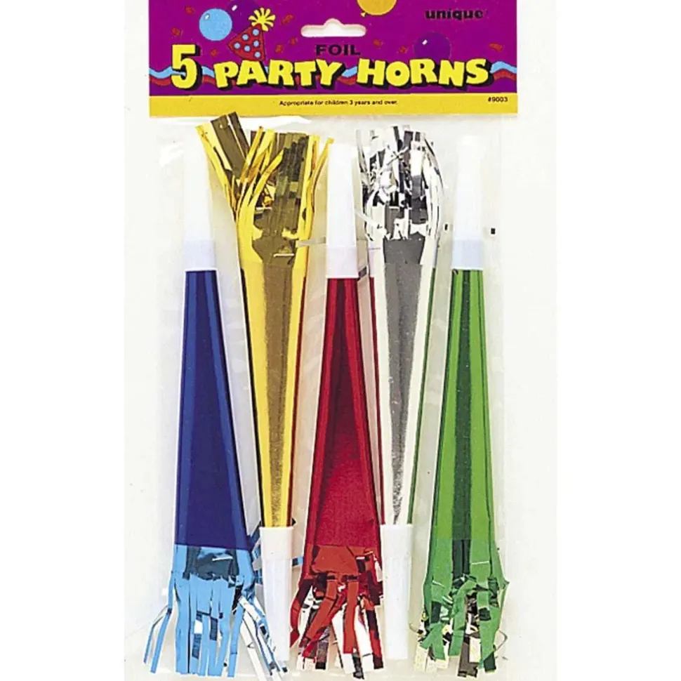 Foil Horns Assorted | 5ct