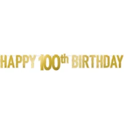 Foil Happy 100th Birthday Banner | 1ct